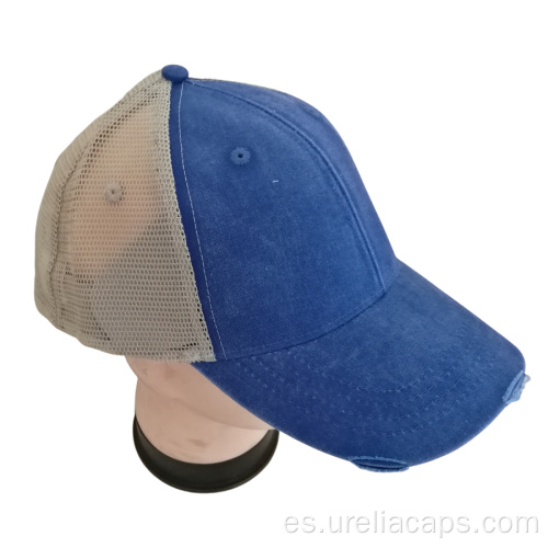 Gorra de béisbol de malla lavada